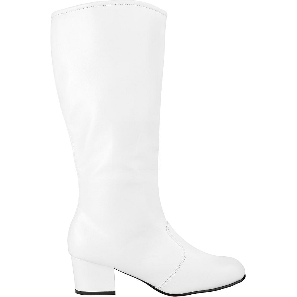 white drill team boots